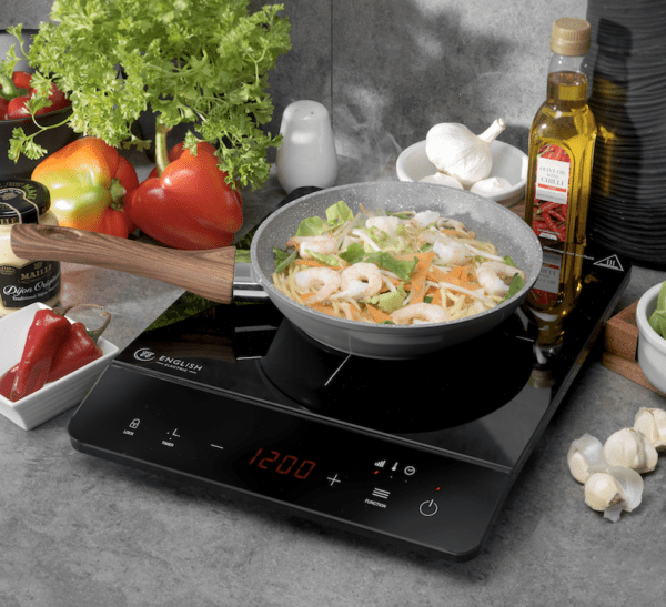 English Electric Induction Hob Hot Plate Cooker Portable & Powerful 2000W E200G